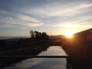 sunrise over water at KOA